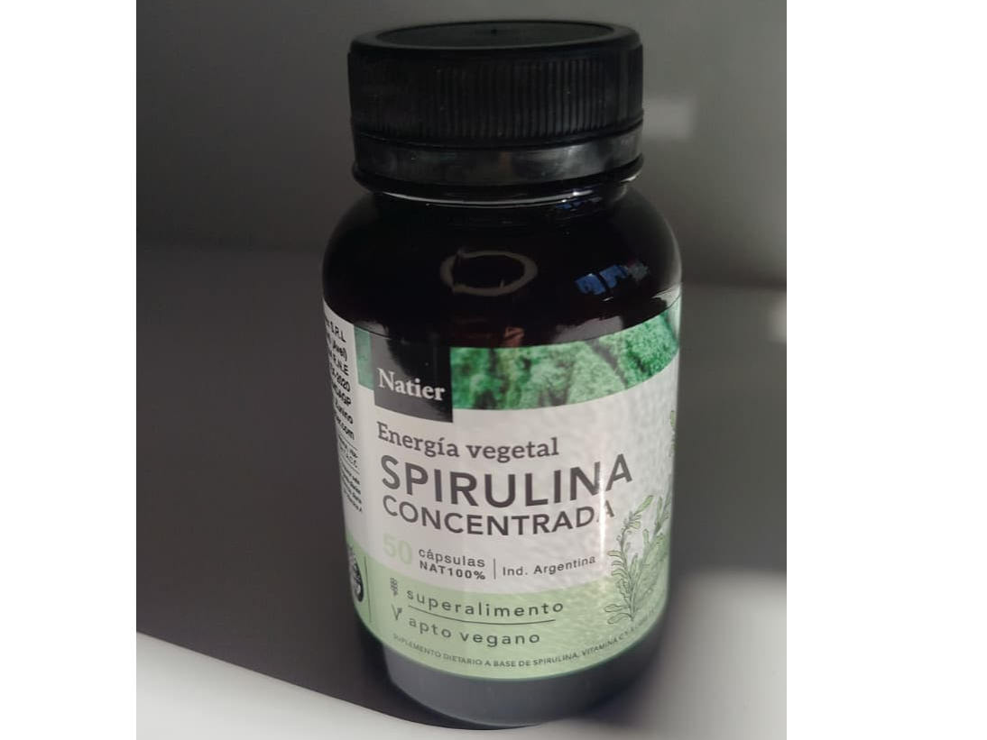 Cápsulas de Spirulina Concentrada - Proteína Vegetal NATIER