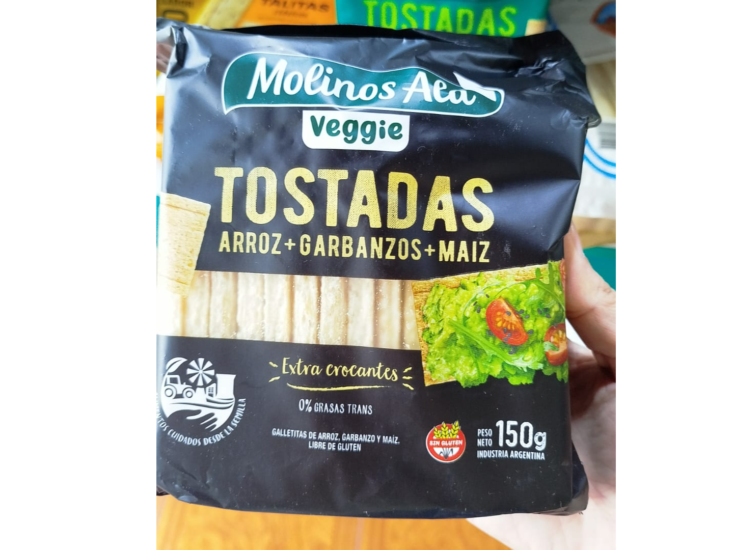 Tostadas de arroz y garbanzo Veggie x 150g Molinos Ala