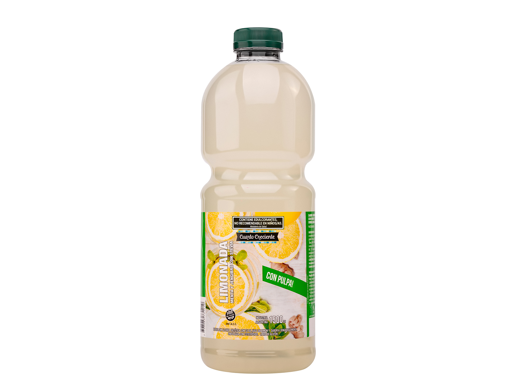 Jugo de Limonada endulzado con Stevia Cuarto Creciente 1.5L