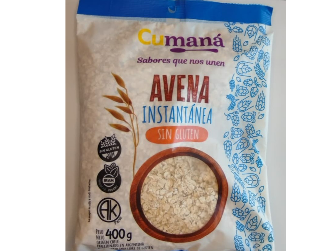 Avena Instantánea Sin Gluten CUMANA