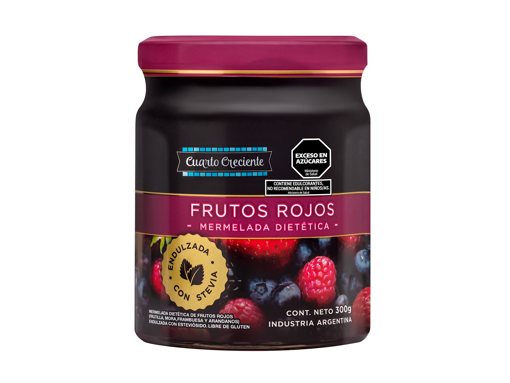 Mermelada de Frutos Rojos con Stevia Cuarto Creciente