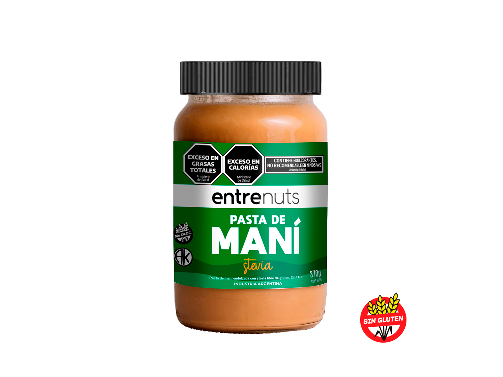 Pasta de Maní con Stevia ENTRENUTS