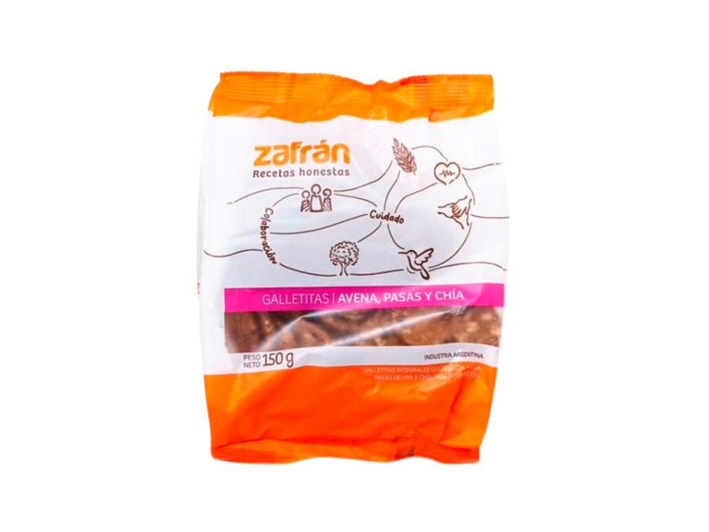 Galletitas de Avena Pasas y Chia x 150g - ZAFRAN