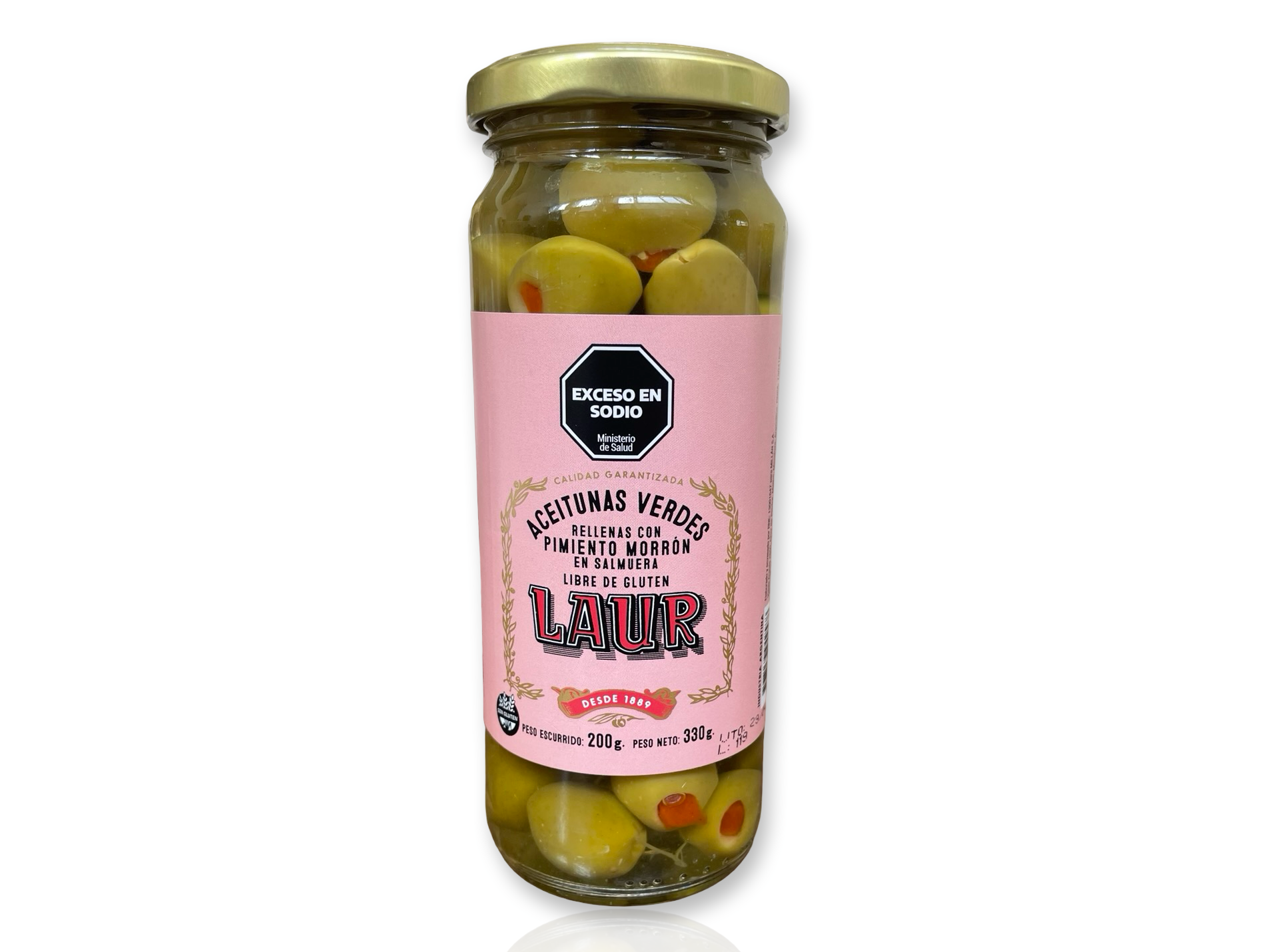 ACEITUNAS RELLENAS CON PIMIENTO Y MORRON 200 G