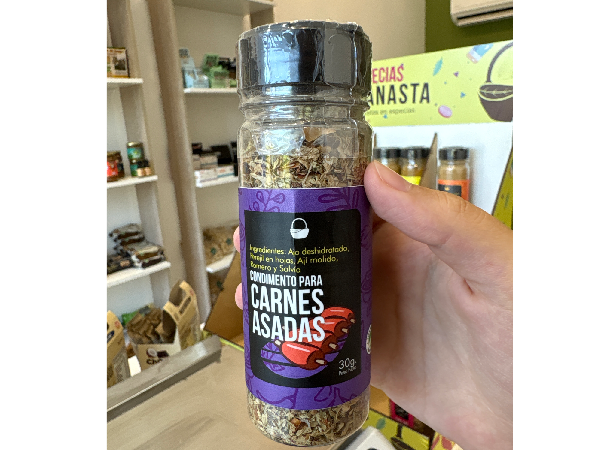 Condimento para carnes asadas