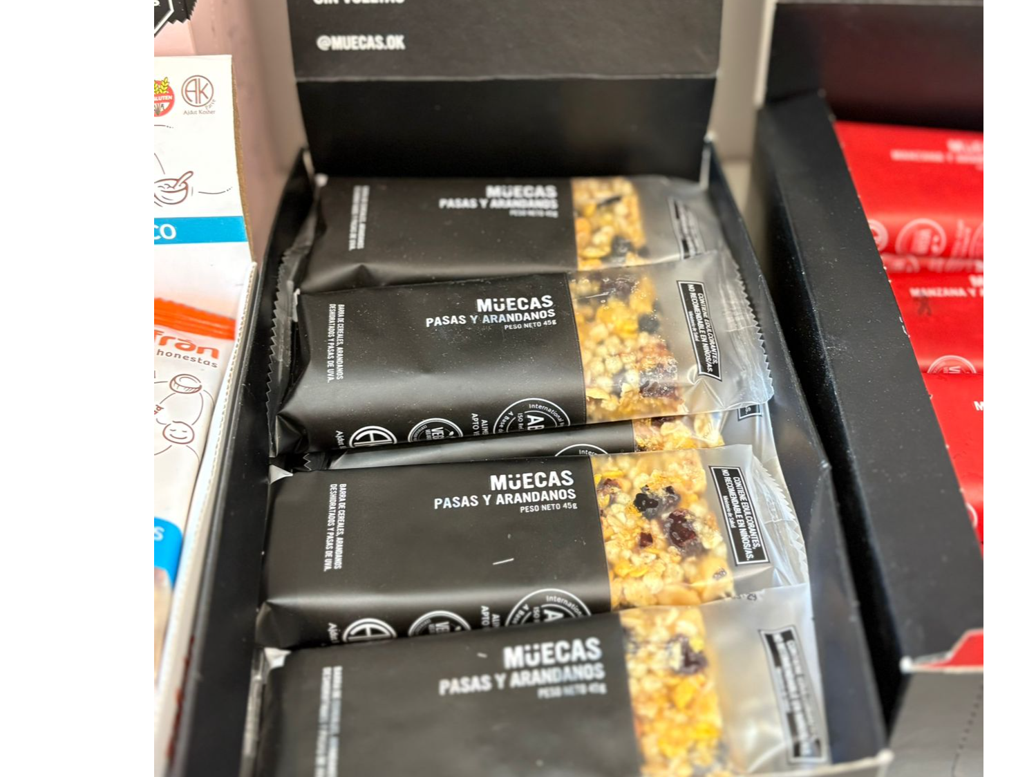 Barrita pasas y arandanos muecas