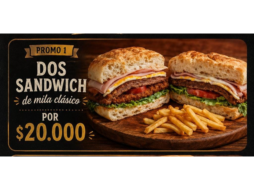 2 sandwich de mila clasico