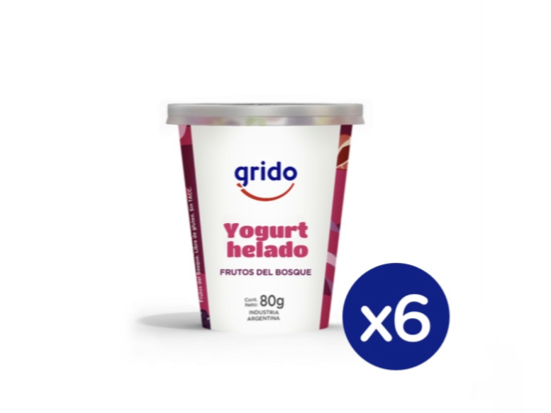 Yogurt helado FRUTOS DEL BOSQUE  X6 unidades