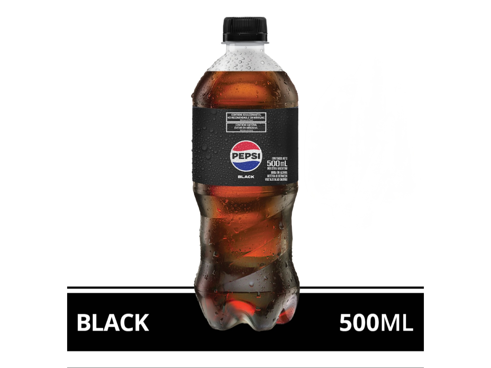 Botella PEPSI BLACK 500 ml