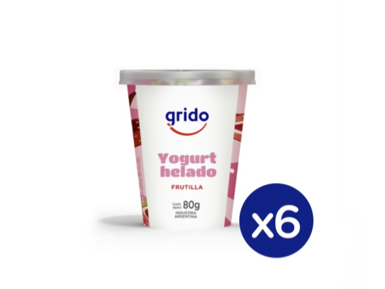 Yogurt helado FRUTILLA X6 unidades