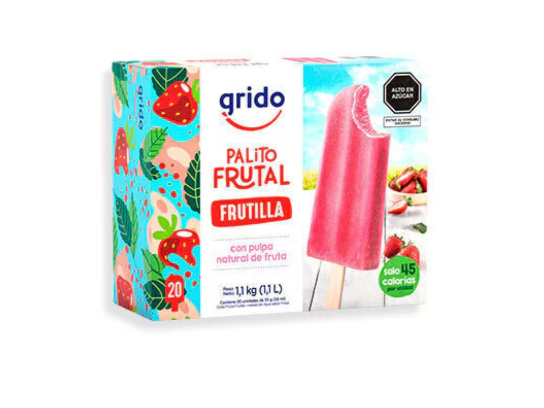 Palito FRUTILLA AL AGUA  X20 unidades