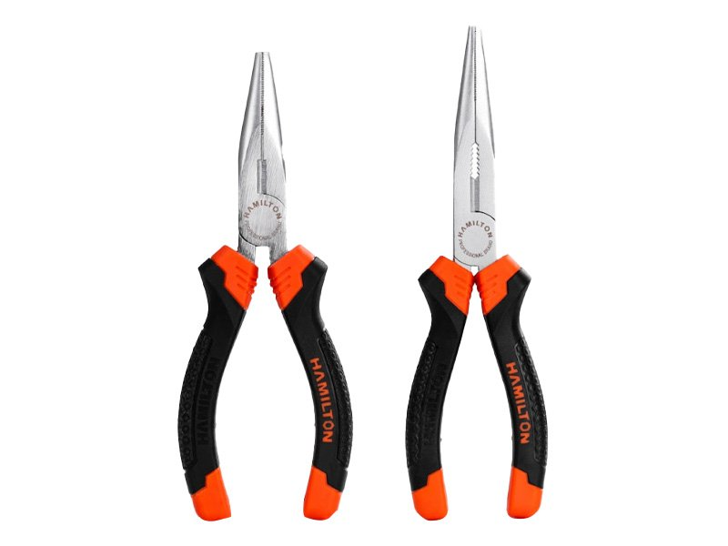 Pinza de punta – media caña recta