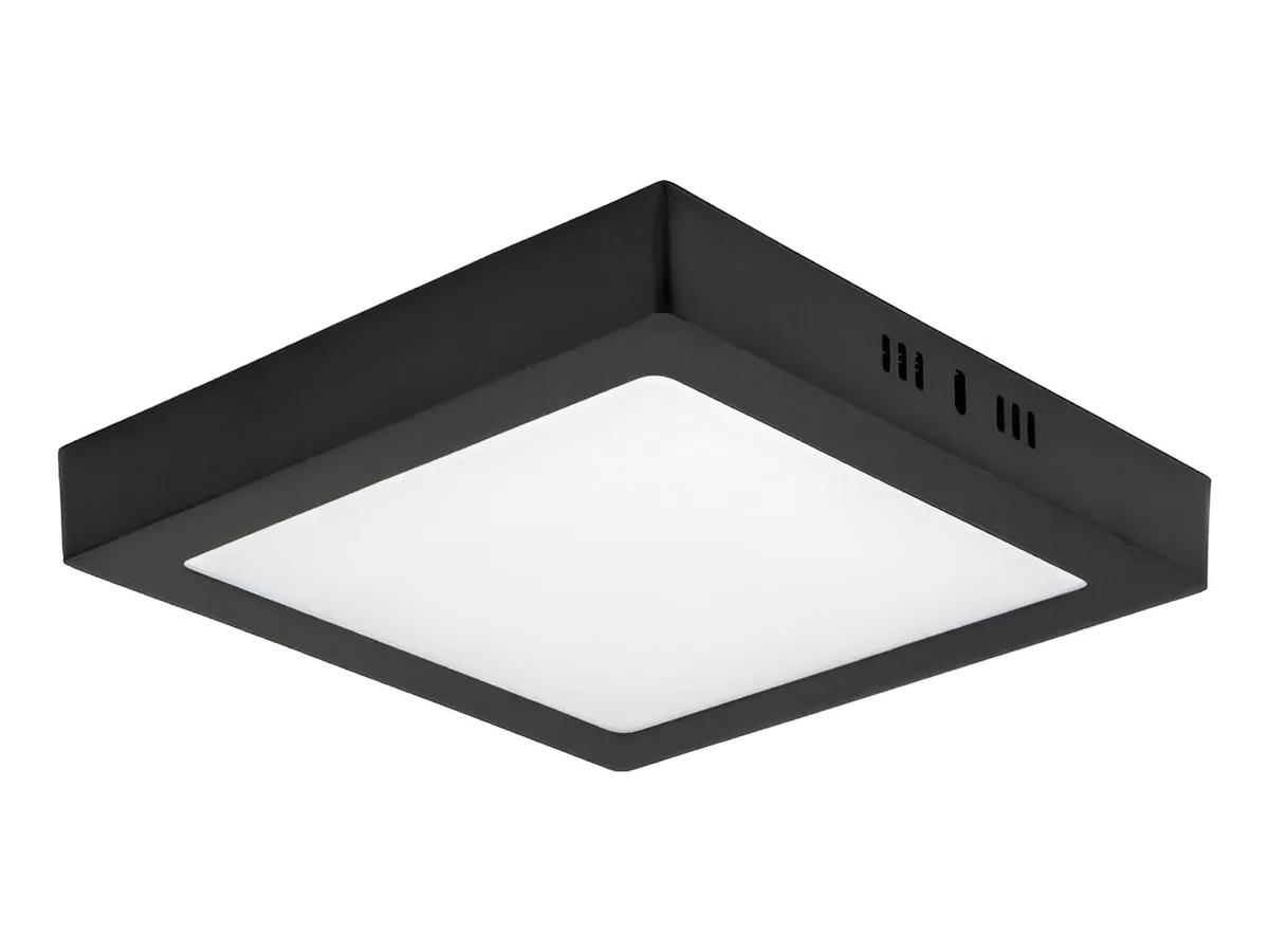 Paneles para embutir -MACROLED - color Negro - caudrado- NPEC/24/18