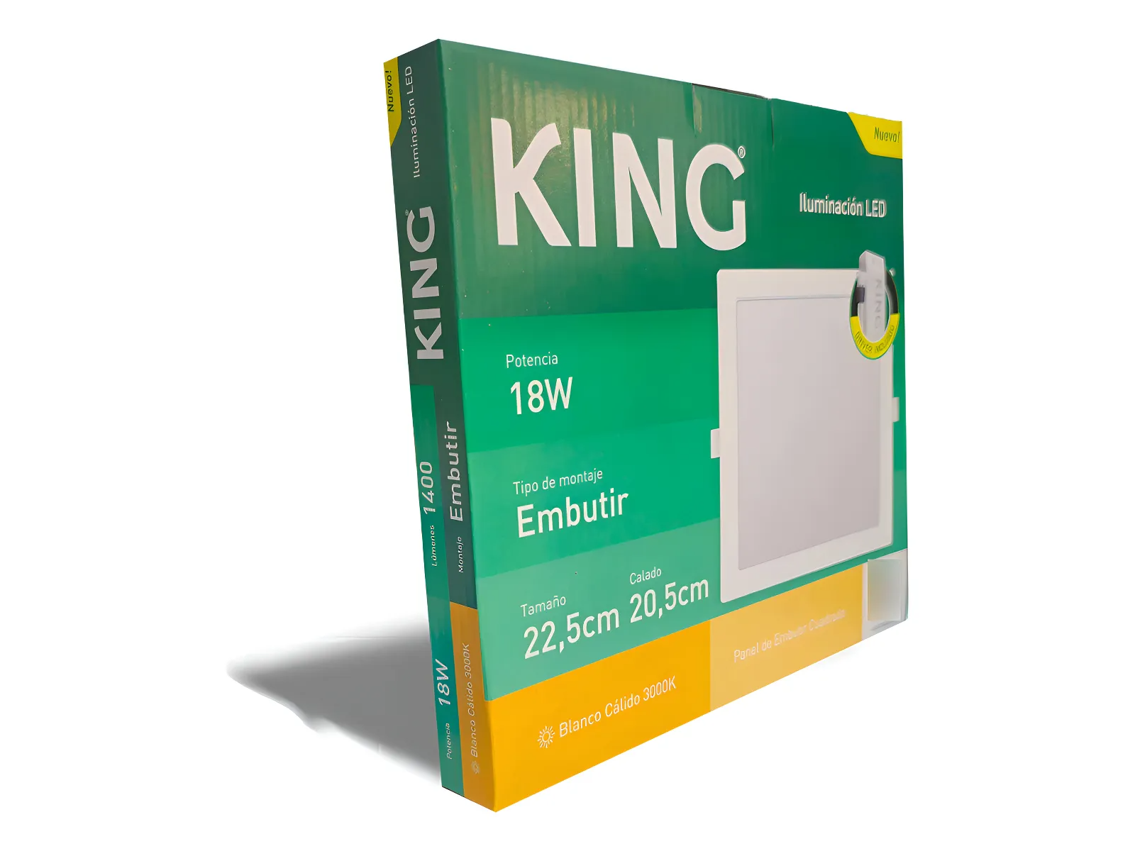 Paneles cuadrados de embutir LED - KING- Blanco calido 3500k -