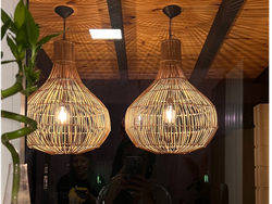 Lámpara Botellón Mimbre
