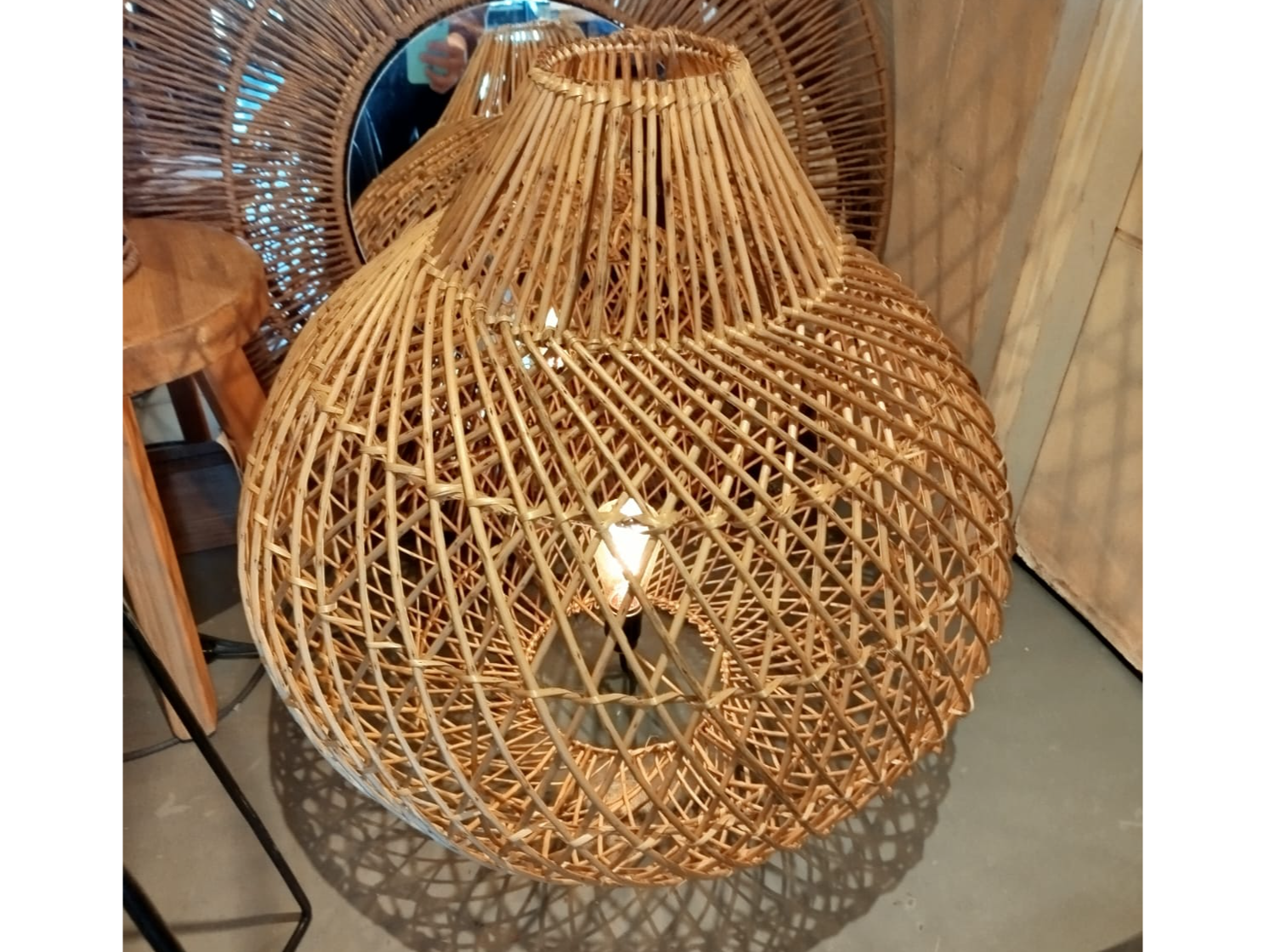 Fanal Rock de Mimbre 65 cm x 60 cm