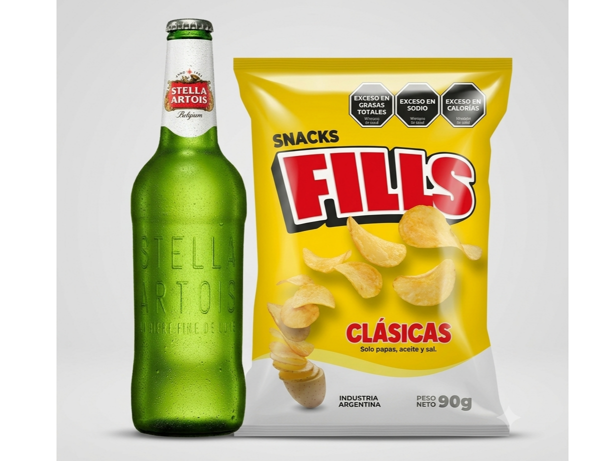 Stella Artois + Papas Fills