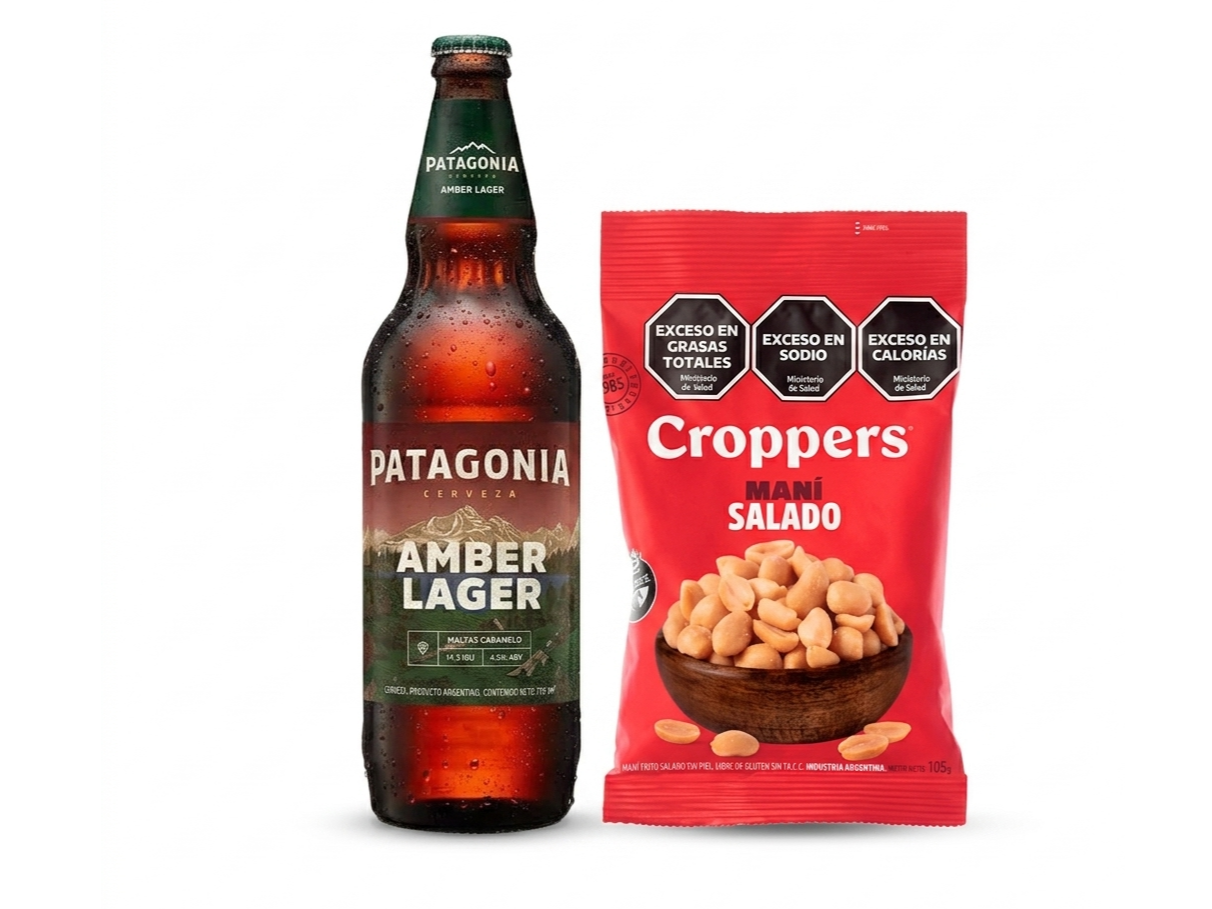 Patagonia Amber Lager + Maní Croppers