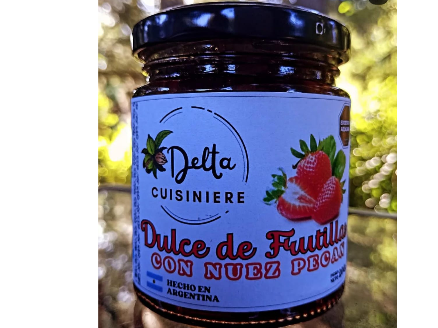 Dulce de frutilla artesanal c/ nuez  pecan