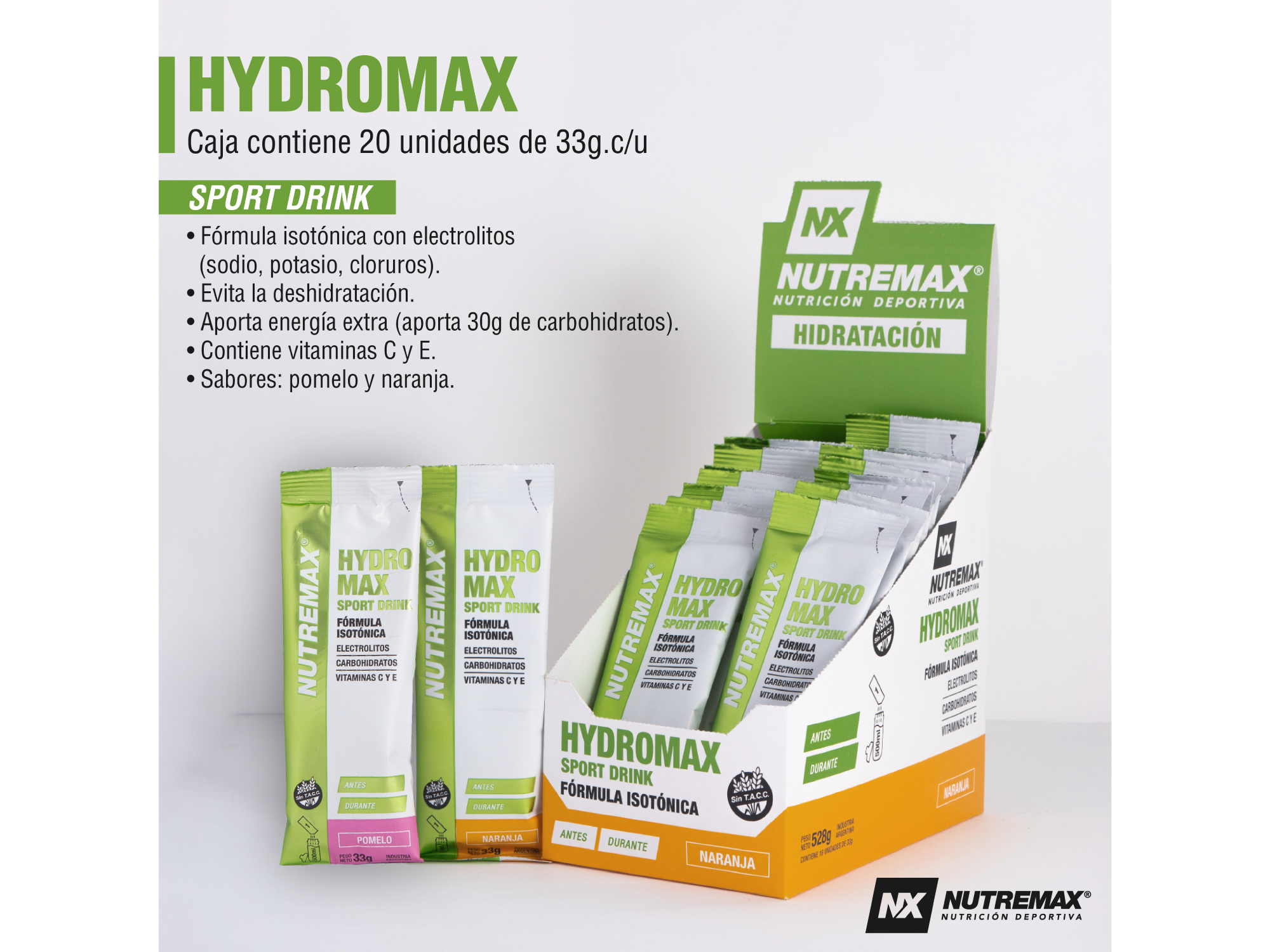 hydromax Monodosis Naranja Caja x 20u
