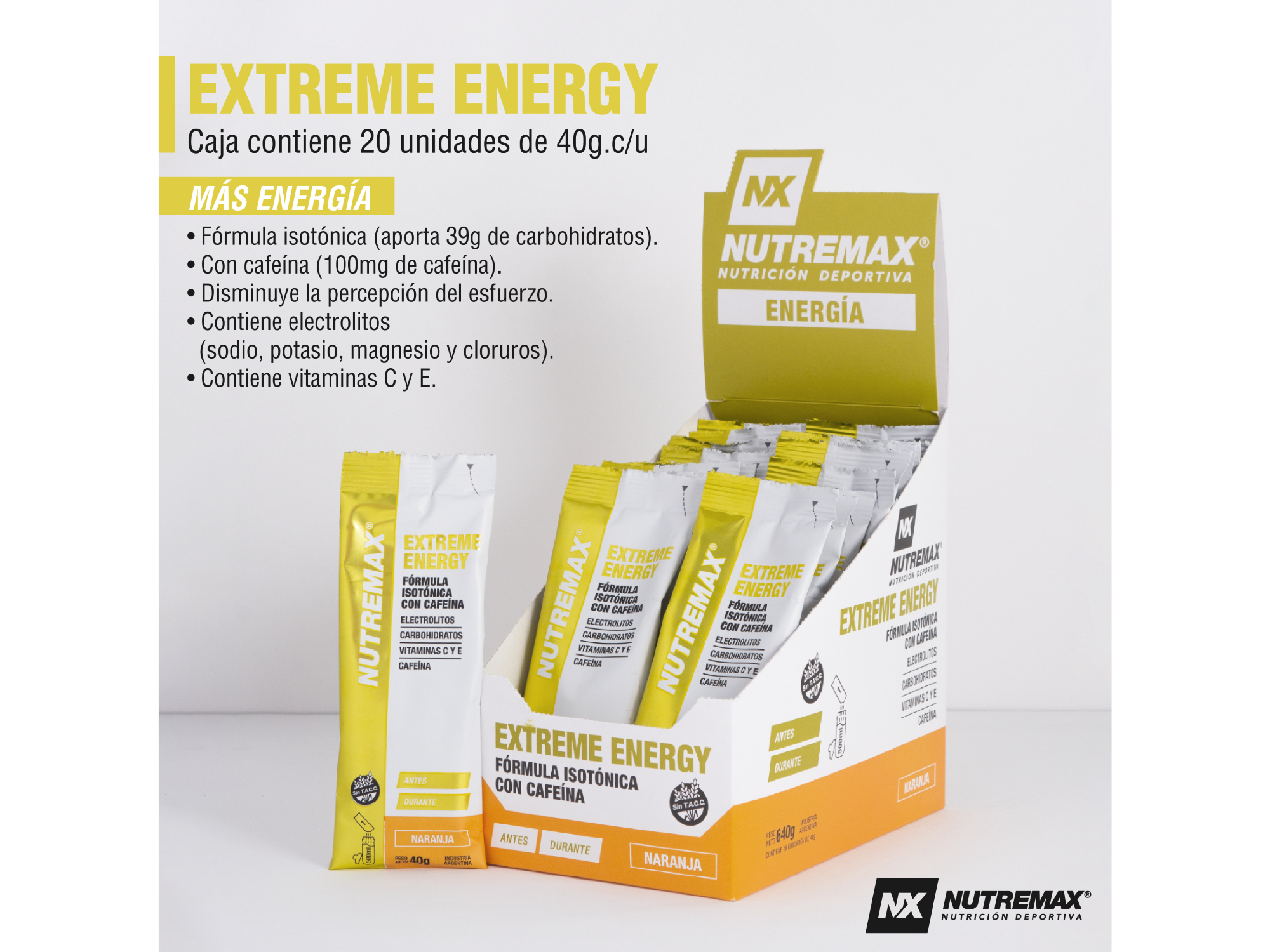 Extreme Energy Monodosis Naranja Caja x 20u