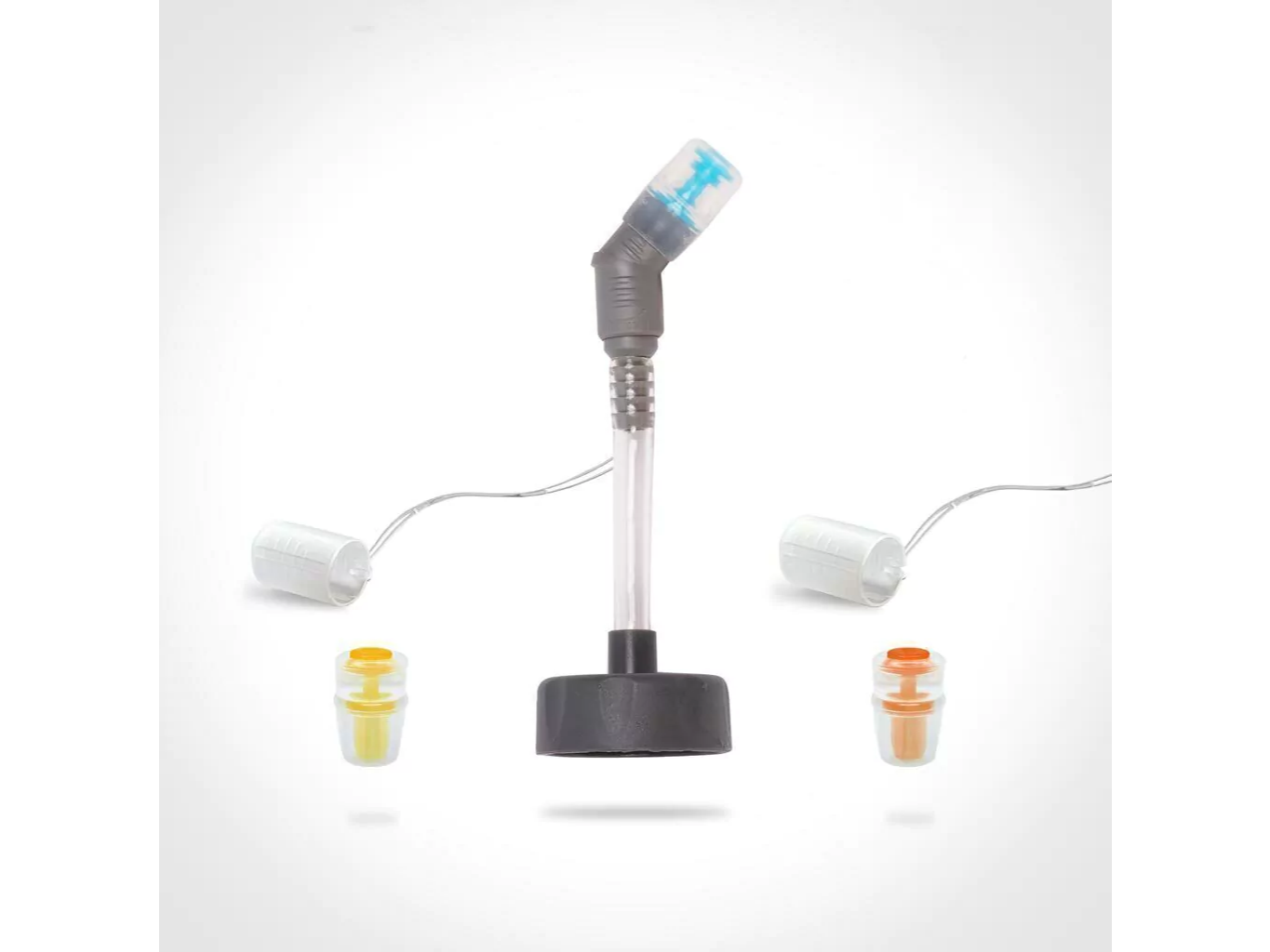 Bombilla Hydrafood con Valvulas azul naranja amarilla