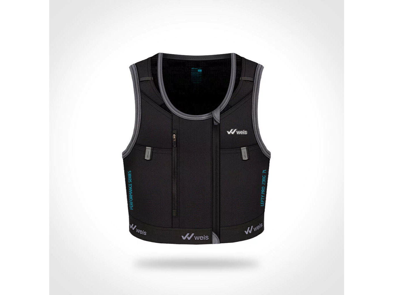 Chaleco Hidratación Lefty Pro 7 lts Performance Series Negro Cyan