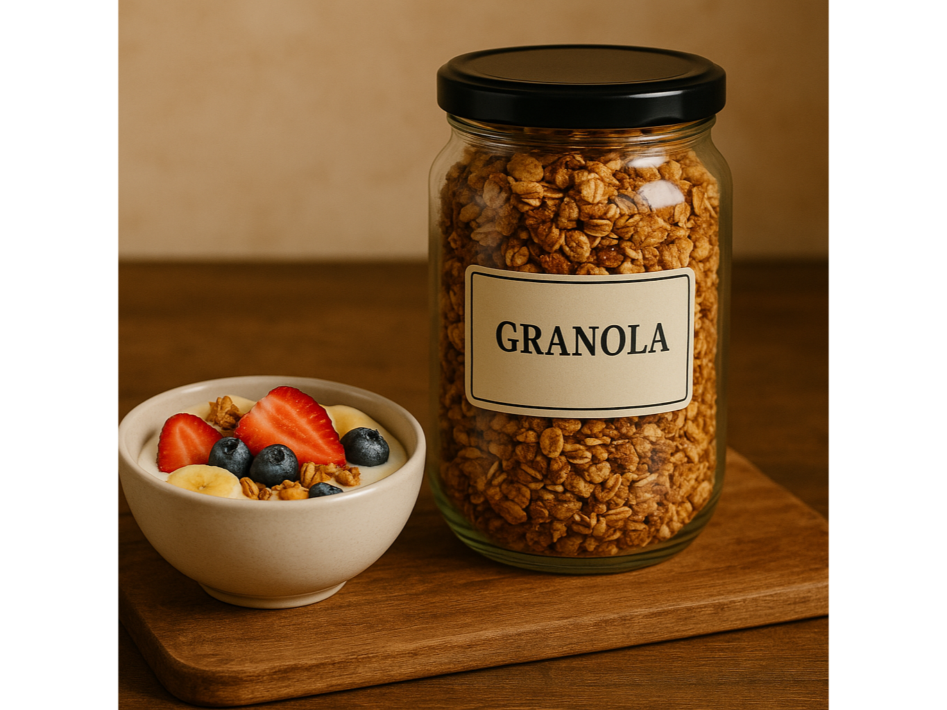 Granola horneada proteica