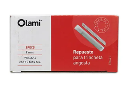 Repuesto de trincheta olami 9mm x10u