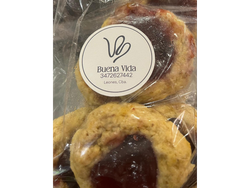 Pepas con frutos rojos