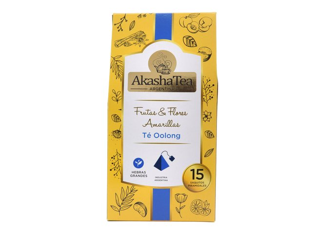 Frutas y flores amarillas "Té en saquito"