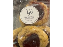 Pepas con frutos rojos