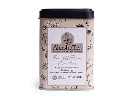 Frutas y flores amarillas "Té en hebras"