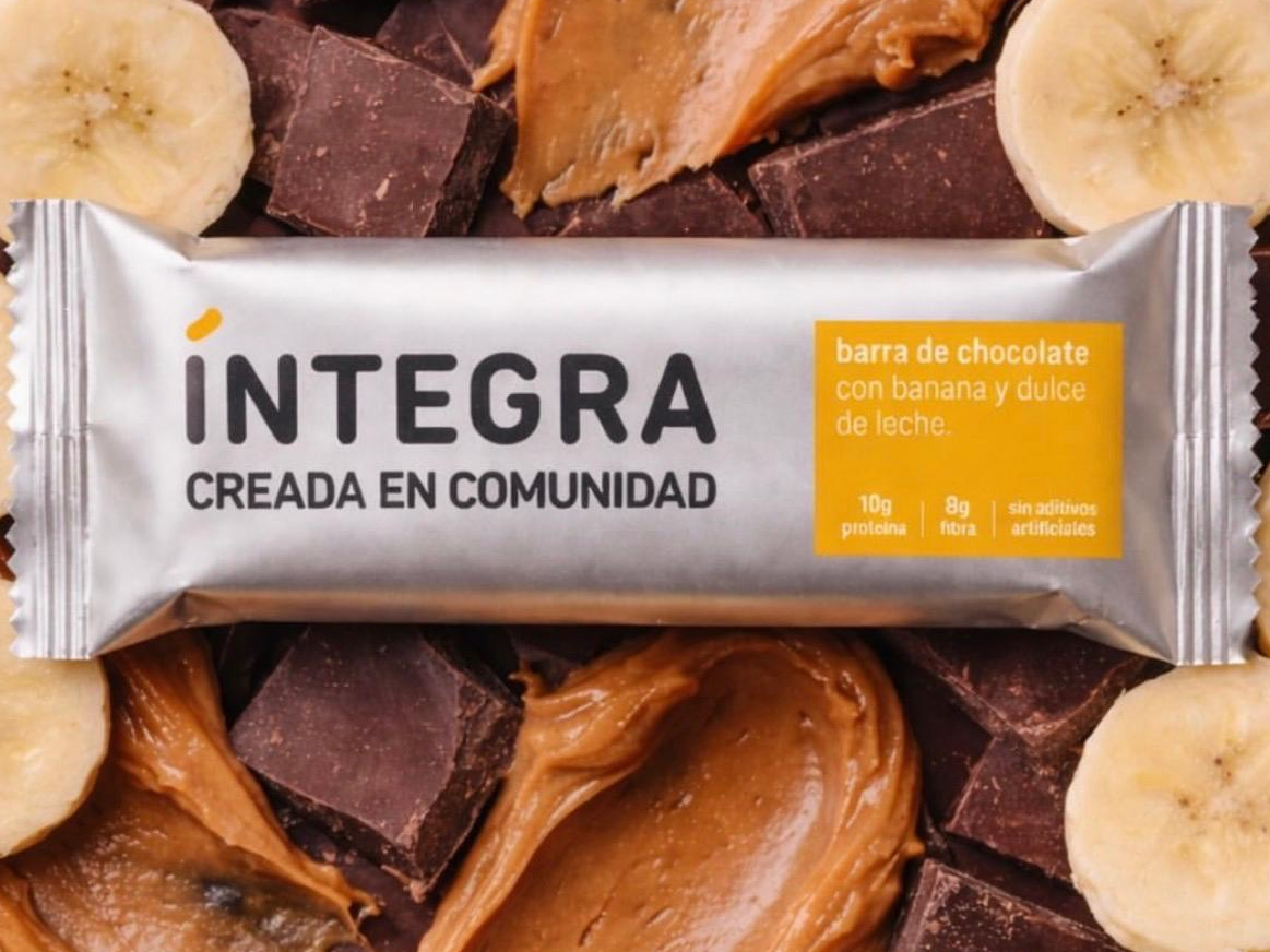 Barritas de chocolate con banana y dulce de leche