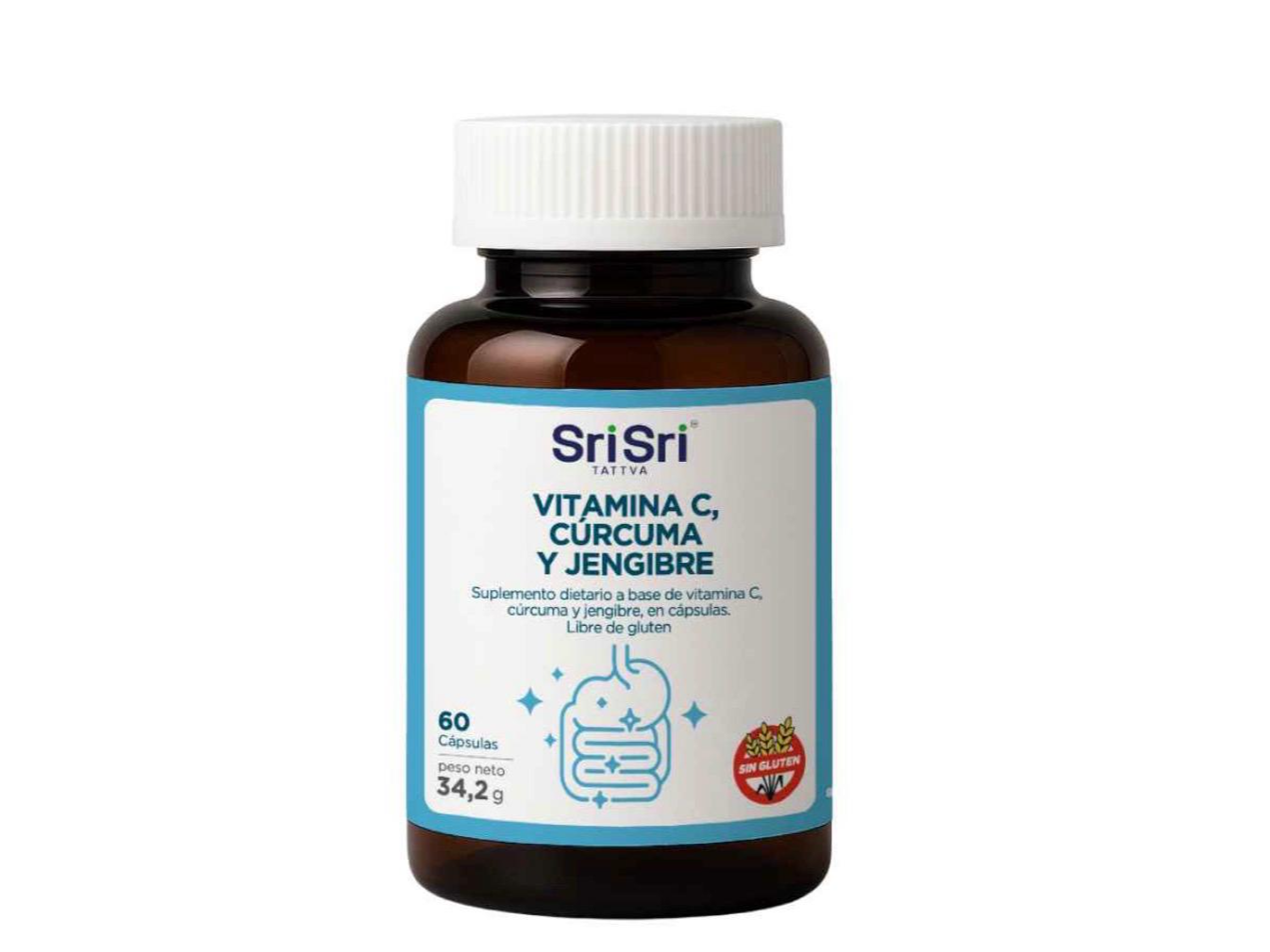 Vitamina C, cúrcuma y jengibre "Sri Sri"