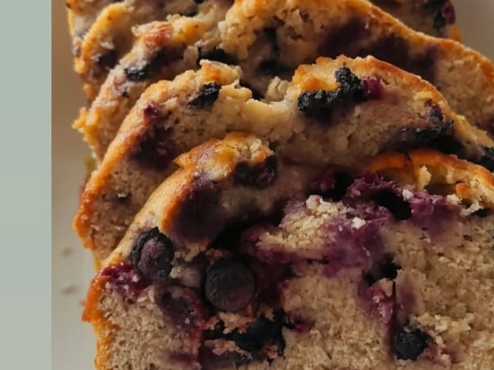 Harina de castañas con arándanos