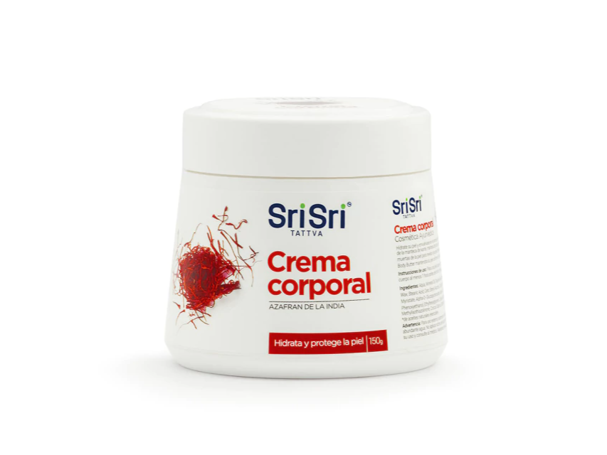 Crema corporal con azafrán de la india