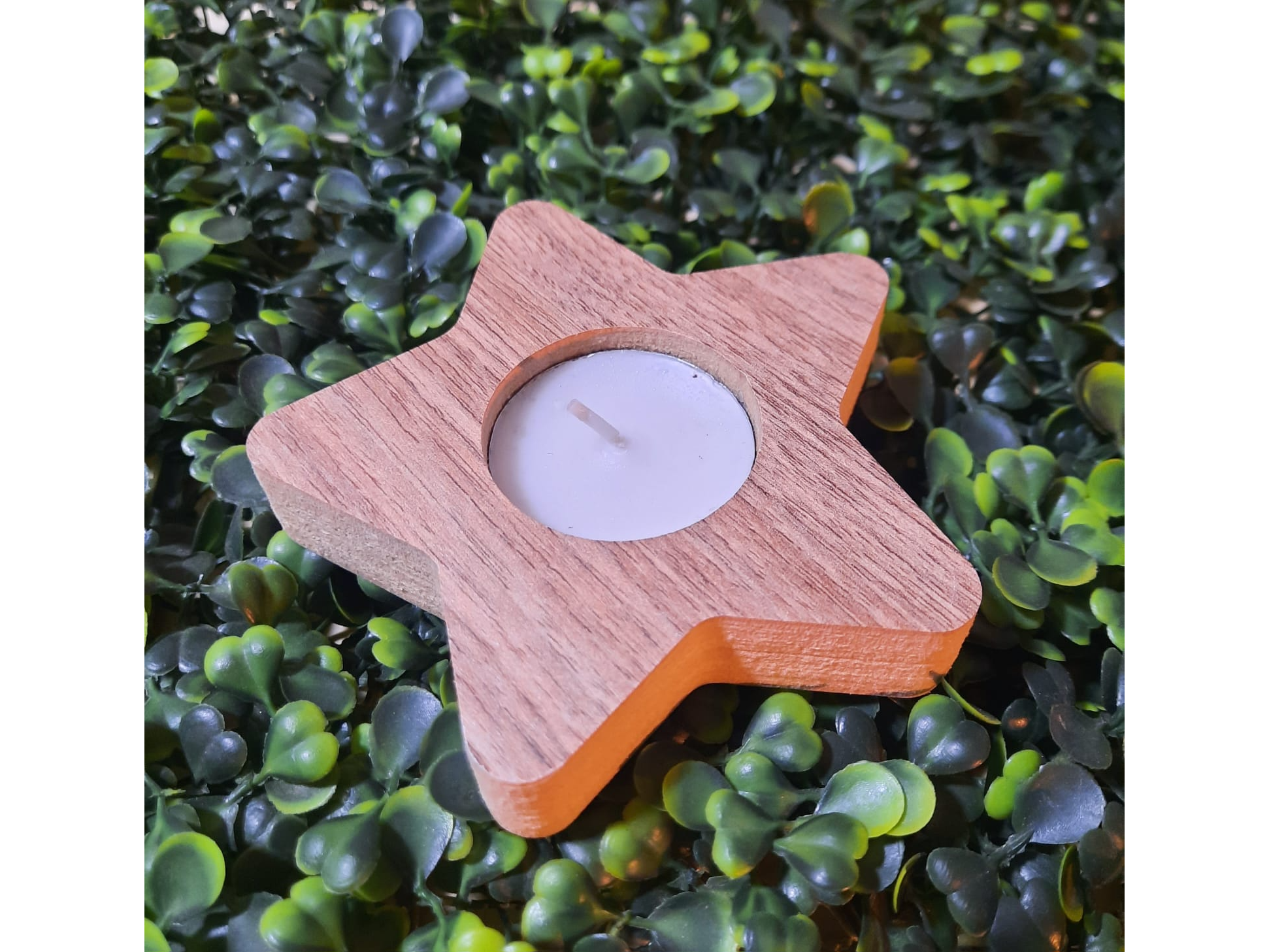 Portavela estrella melamina