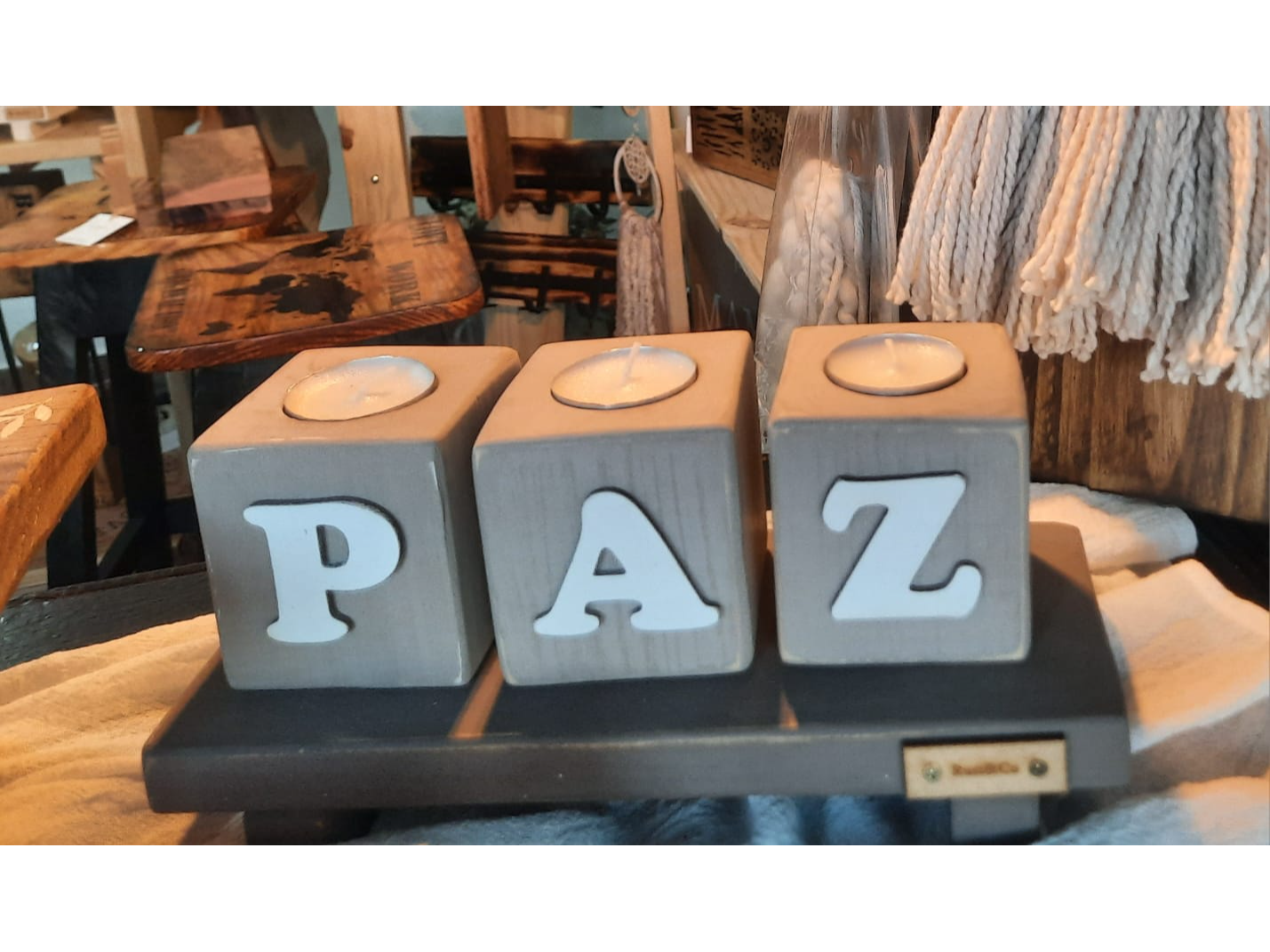 Portavelas madrea triple