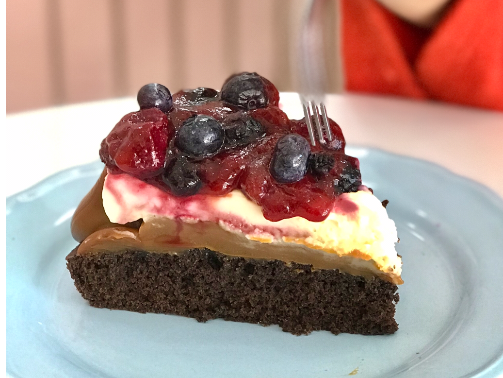 Brownie frutos rojos