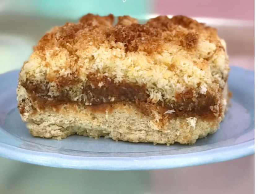 Tarta de coco y dulce de leche