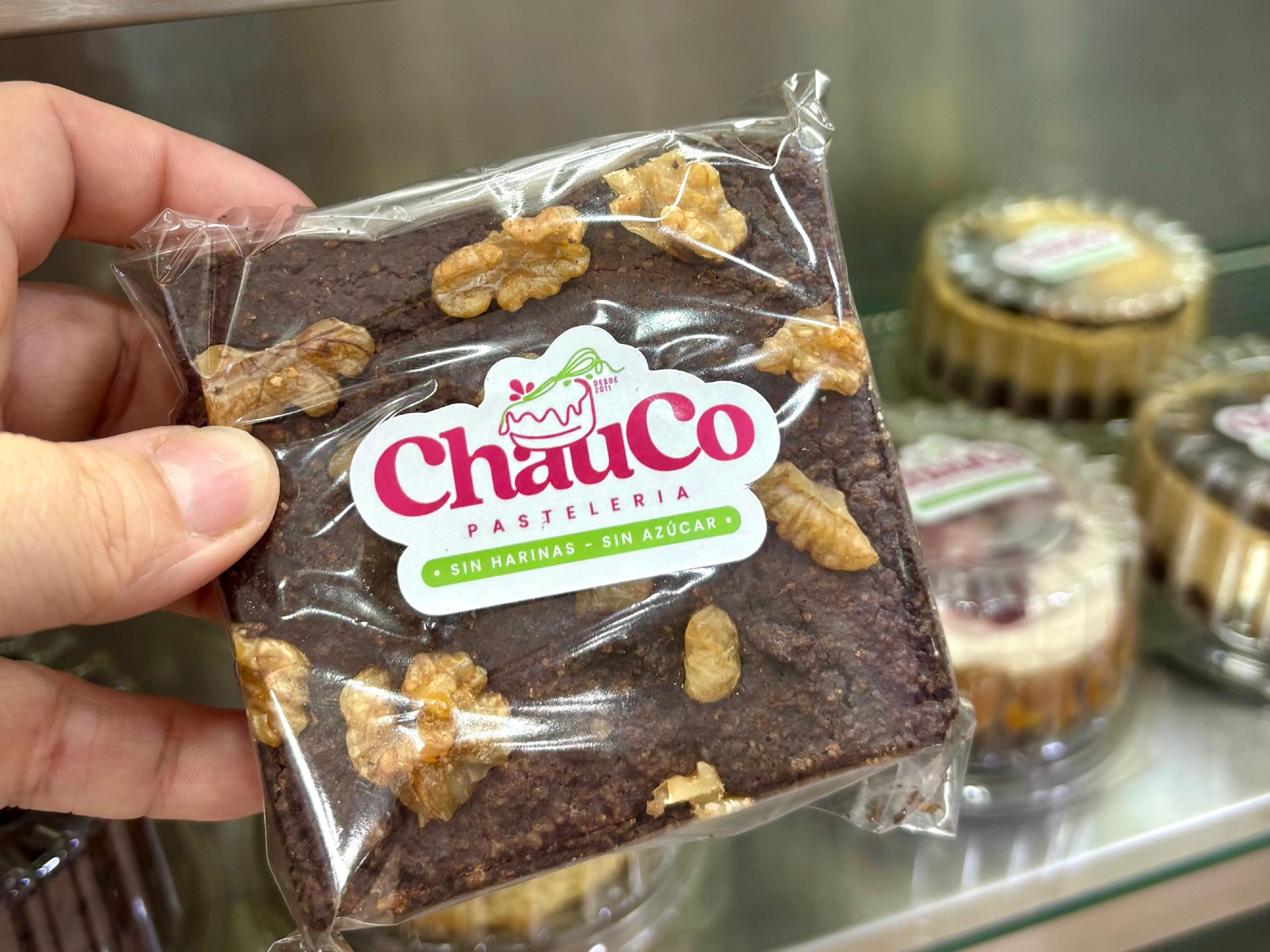 Cuadrado Brownie con nuez