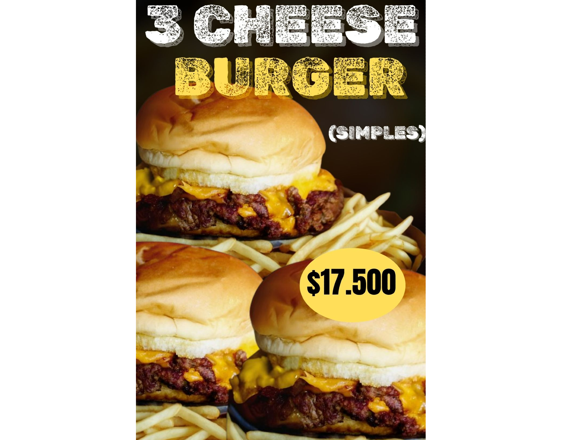 3 Cheese simples + papas