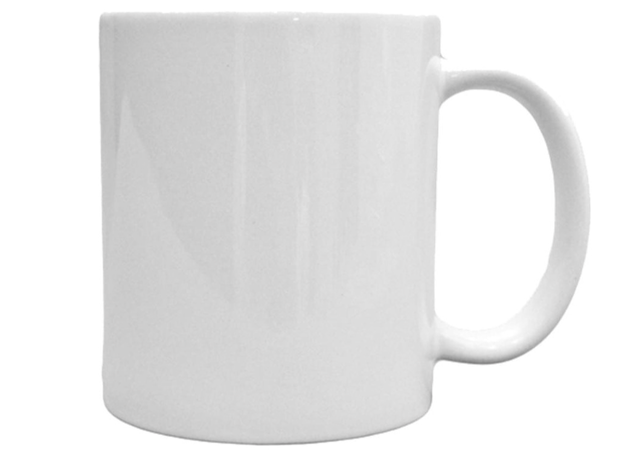 Taza cerámica blanca