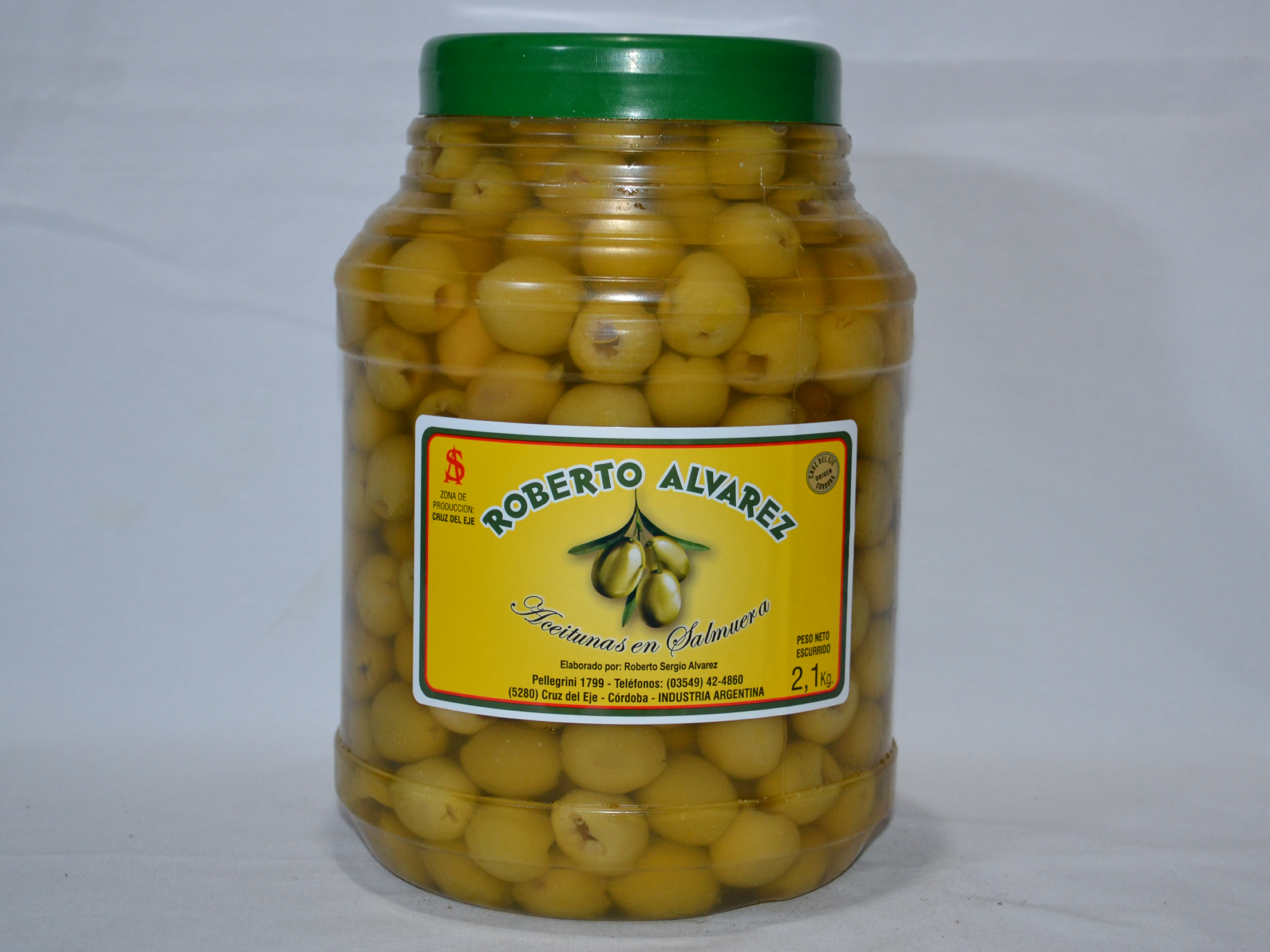 Garrafa Aceituna Verde Descarozada 2 Kg