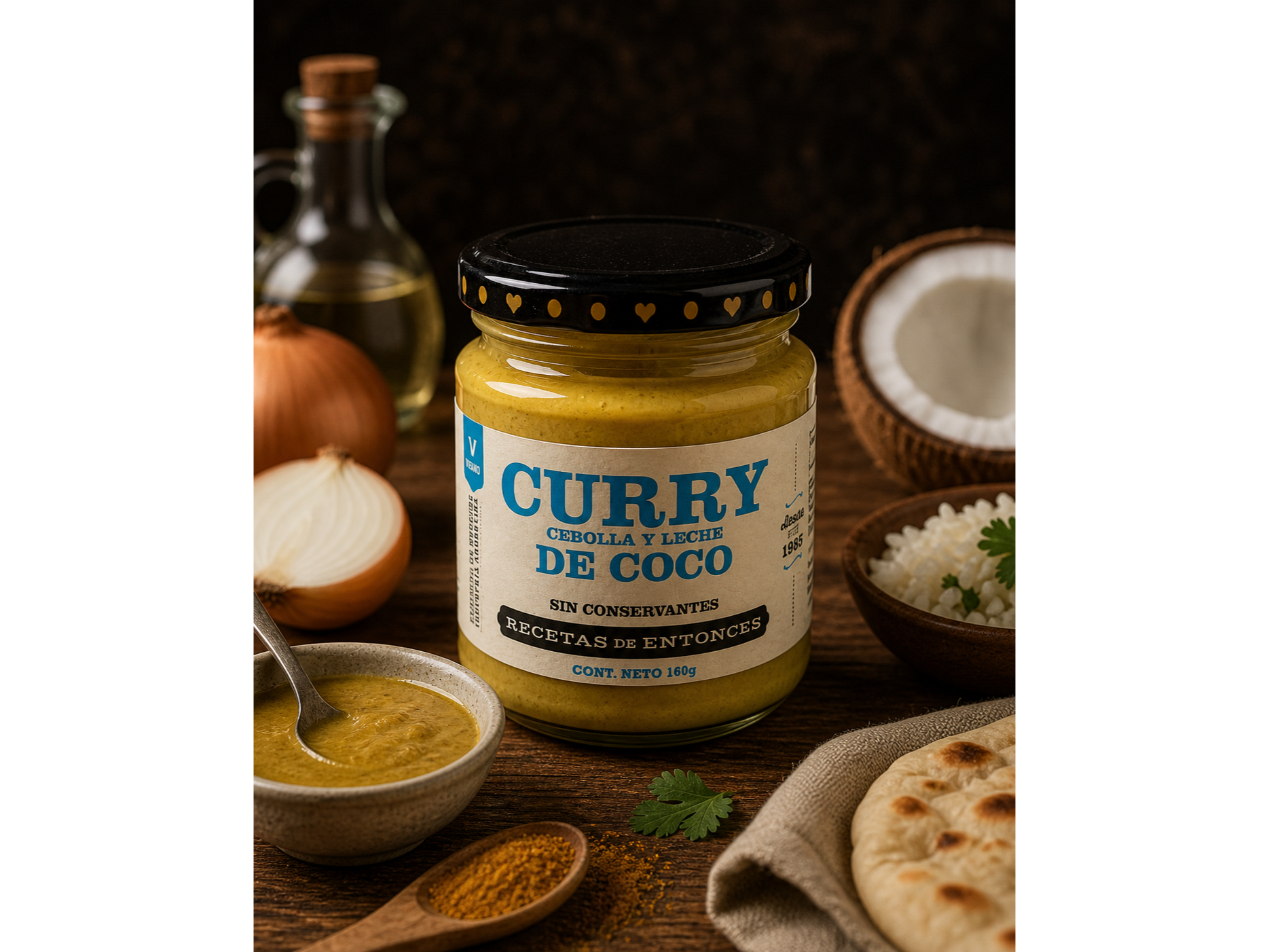 Curry de Cebollas y Leche de Coco 200 ml