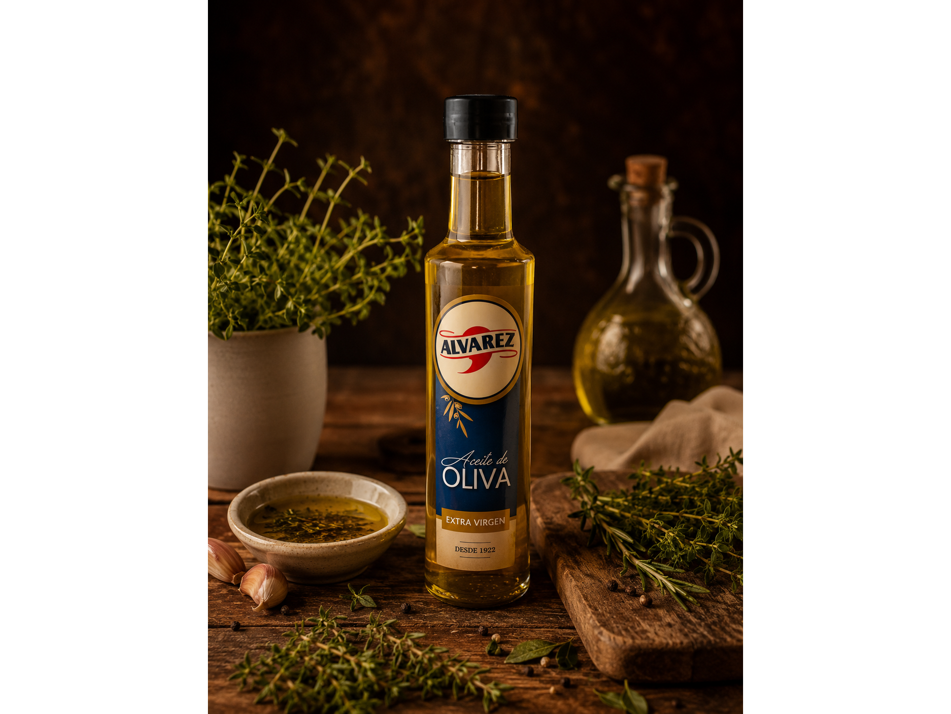 Aceite de Oliva Finas Hierbas Vidrio 250 ml