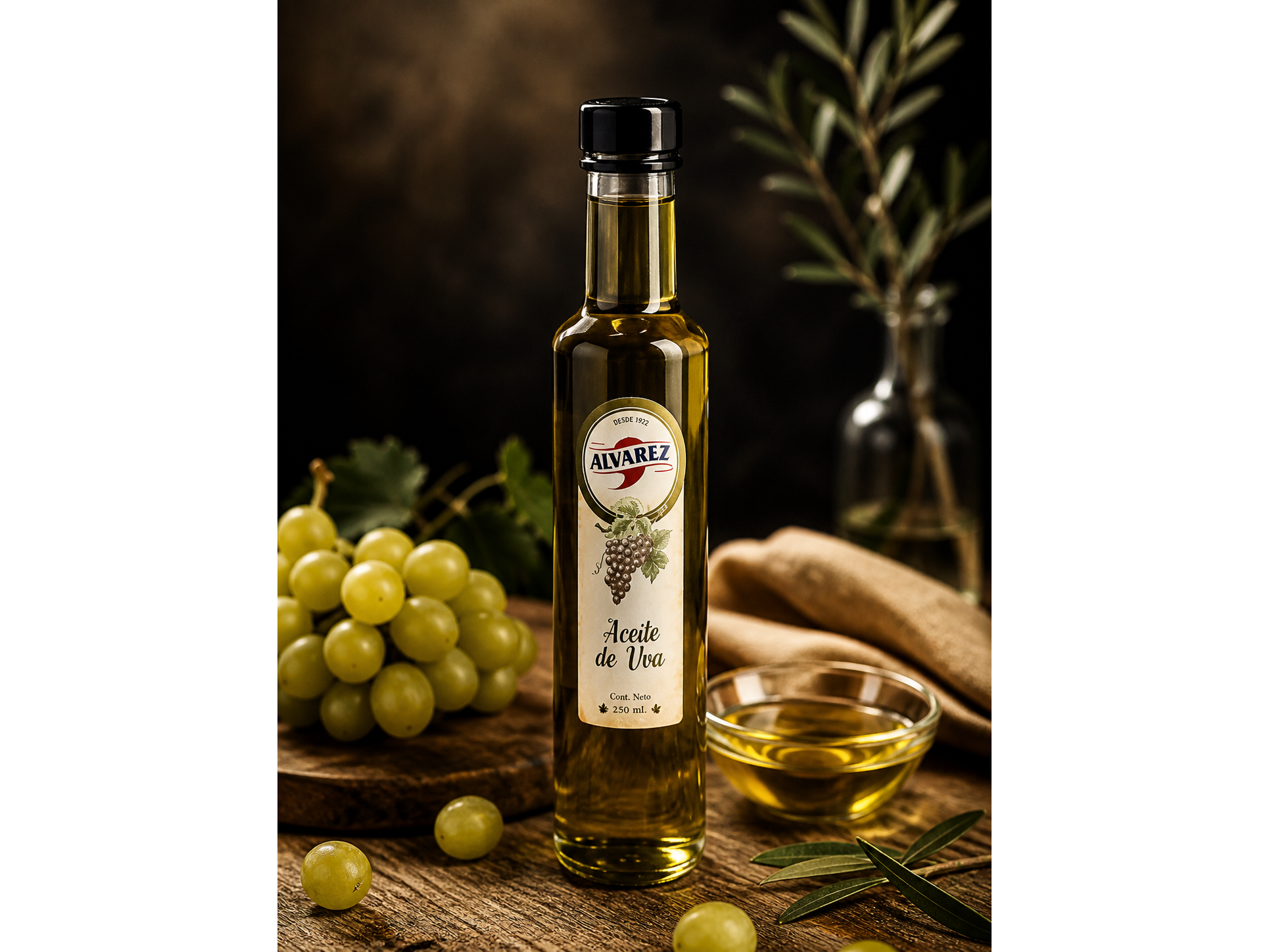 Aceite de Uva 250 ml Vidrio