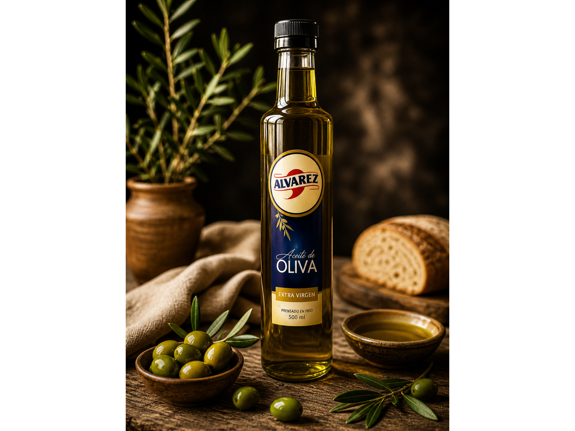 Aceite de Oliva Extra Virgen 500 ml Vidrio