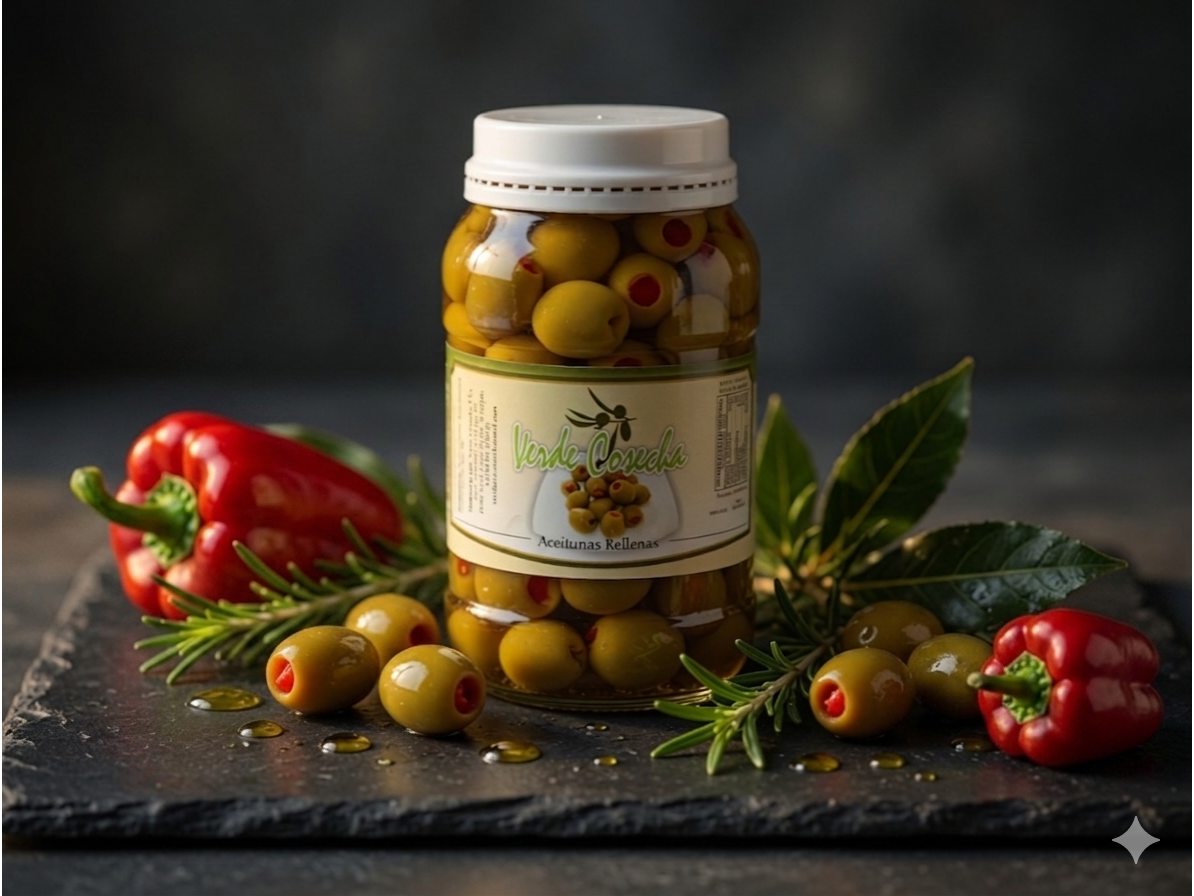 Aceitunas Verdes Rellenas con Morrón 500 g PET